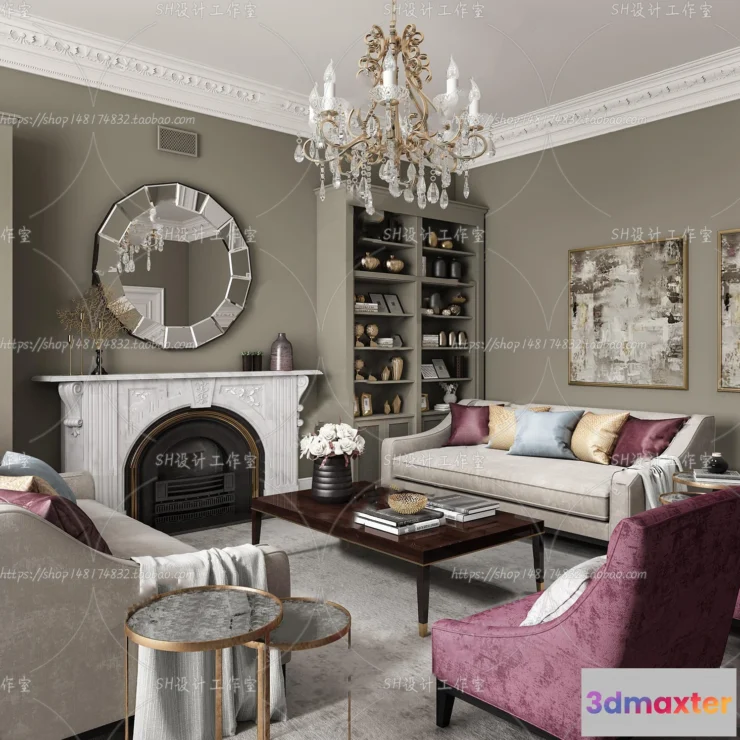 1118704 - LIVING ROOM 3D SCENES - VRAY RENDER - 721
