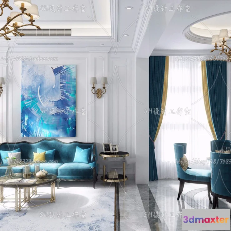 1118708 - LIVING ROOM 3D SCENES - VRAY RENDER - 723