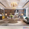 1118722 - LIVING ROOM 3D SCENES - VRAY RENDER - 730