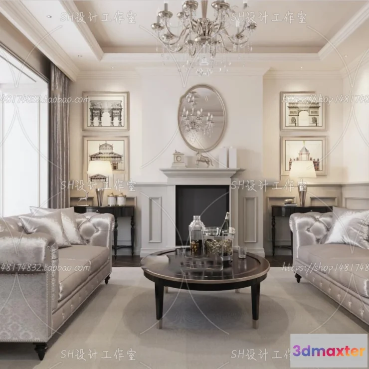1118724 - LIVING ROOM 3D SCENES - VRAY RENDER - 731