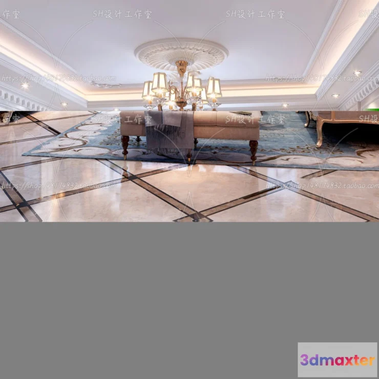 1118726 - LIVING ROOM 3D SCENES - VRAY RENDER - 732