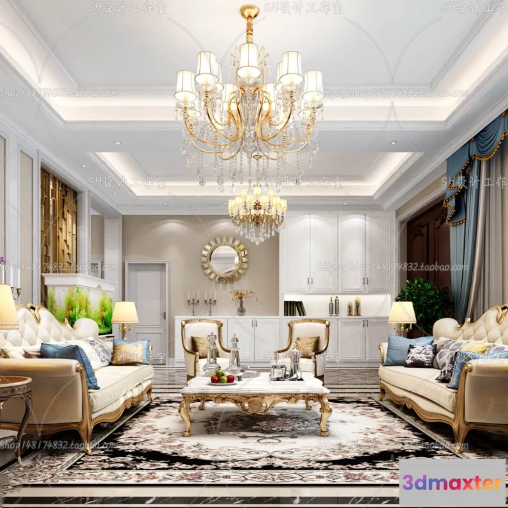 1118740 - LIVING ROOM 3D SCENES - VRAY RENDER - 739