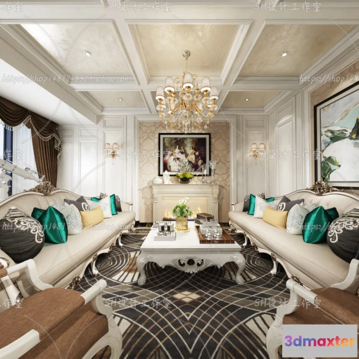 1118746 - LIVING ROOM 3D SCENES - VRAY RENDER - 742