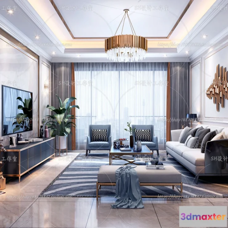 1118748 - LIVING ROOM 3D SCENES - VRAY RENDER - 743