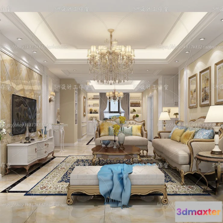 1118752 - LIVING ROOM 3D SCENES - VRAY RENDER - 745