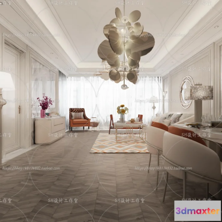 1118766 - LIVING ROOM 3D SCENES - VRAY RENDER - 752
