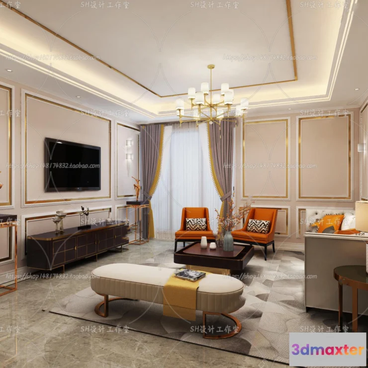 1118768 - LIVING ROOM 3D SCENES - VRAY RENDER - 753