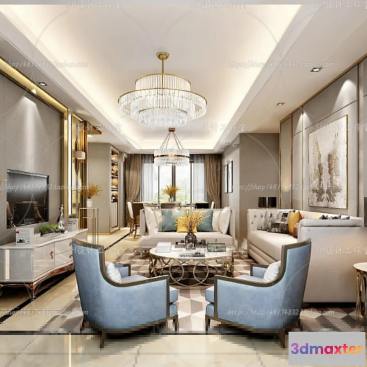 1118770 - LIVING ROOM 3D SCENES - VRAY RENDER - 754