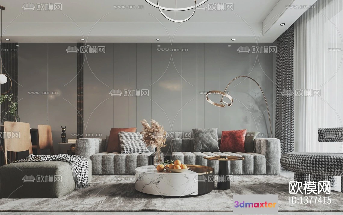 1142782 - Corona Render 3D Scenes - Living Room - 0015