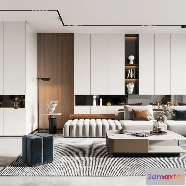 1154468 - MODERN INTERIOR 3D SCENES - LIVING ROOM - 0001