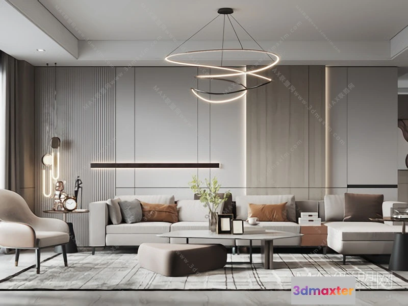 1154476 - MODERN INTERIOR 3D SCENES - LIVING ROOM - 0005