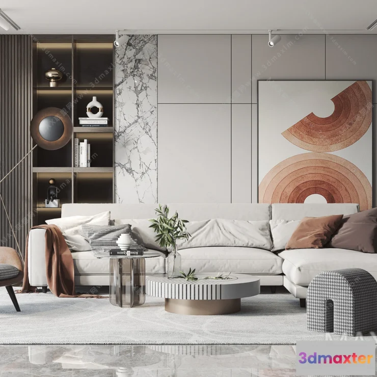 1154490 - MODERN INTERIOR 3D SCENES - LIVING ROOM - 0012