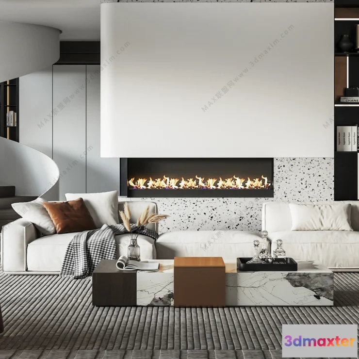 1154504 - MODERN INTERIOR 3D SCENES - LIVING ROOM - 0019