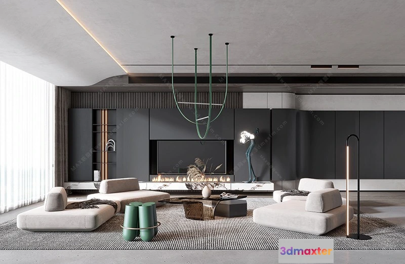 1154520 - MODERN INTERIOR 3D SCENES - LIVING ROOM - 0027