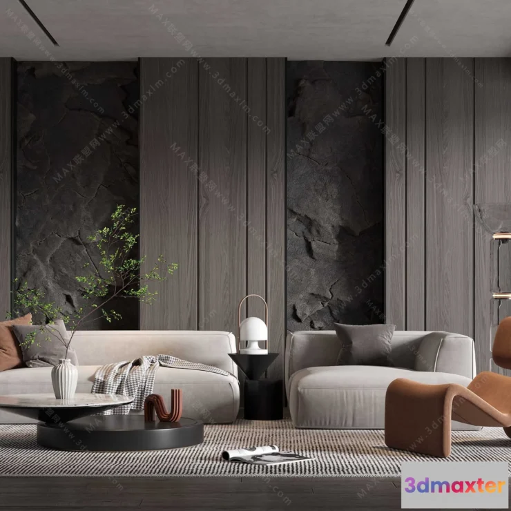 1154526 - MODERN INTERIOR 3D SCENES - LIVING ROOM - 0030
