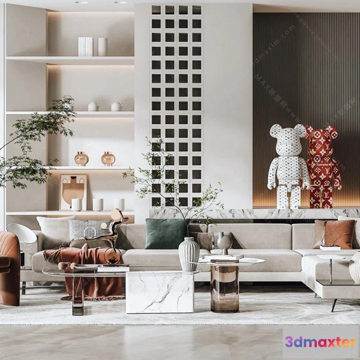 1154538 - MODERN INTERIOR 3D SCENES - LIVING ROOM - 0036