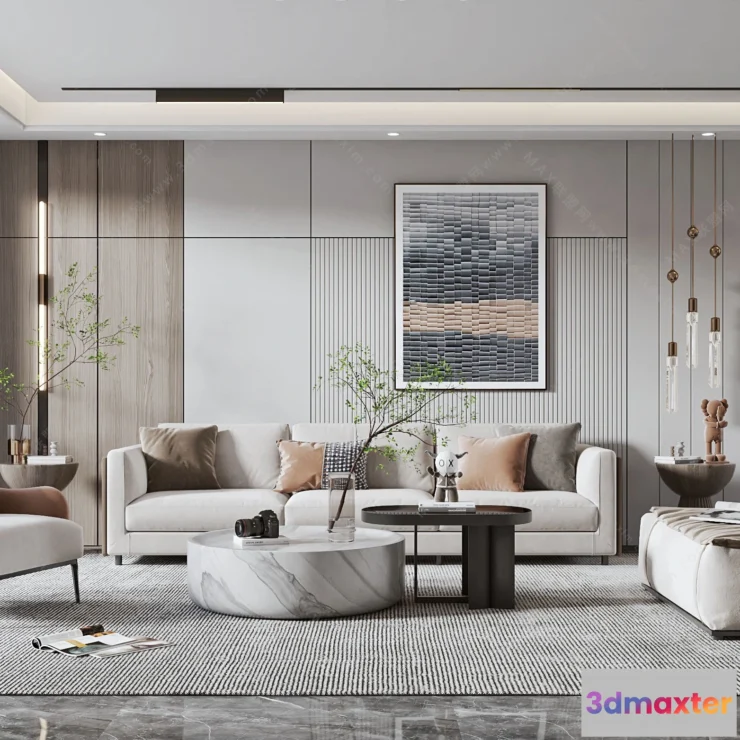 1154554 - MODERN INTERIOR 3D SCENES - LIVING ROOM - 0044