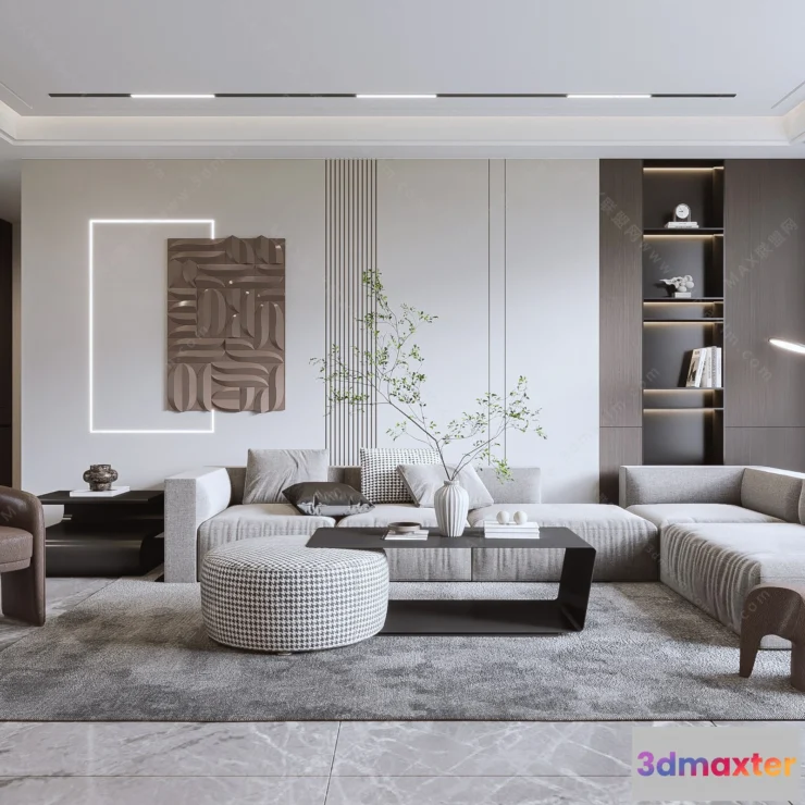 1154556 - MODERN INTERIOR 3D SCENES - LIVING ROOM - 0045