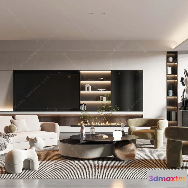 1154560 - MODERN INTERIOR 3D SCENES - LIVING ROOM - 0047