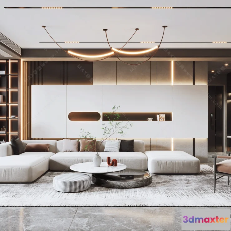 1154584 - MODERN INTERIOR 3D SCENES - LIVING ROOM - 0059