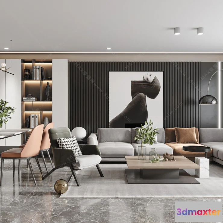 1154594 - MODERN INTERIOR 3D SCENES - LIVING ROOM - 0064