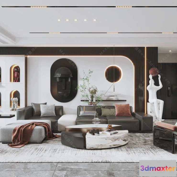 1154618 - MODERN INTERIOR 3D SCENES - LIVING ROOM - 0076