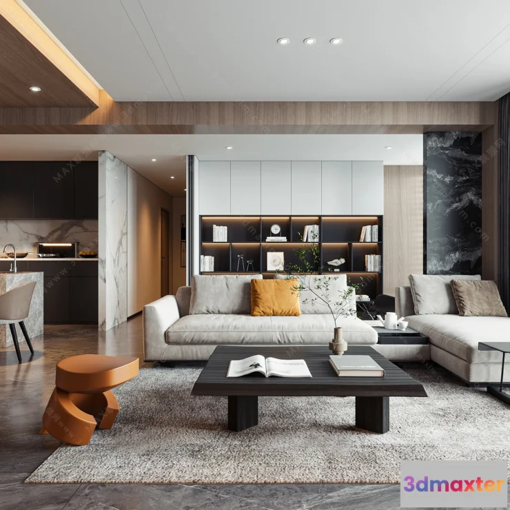 1154624 - MODERN INTERIOR 3D SCENES - LIVING ROOM - 0079