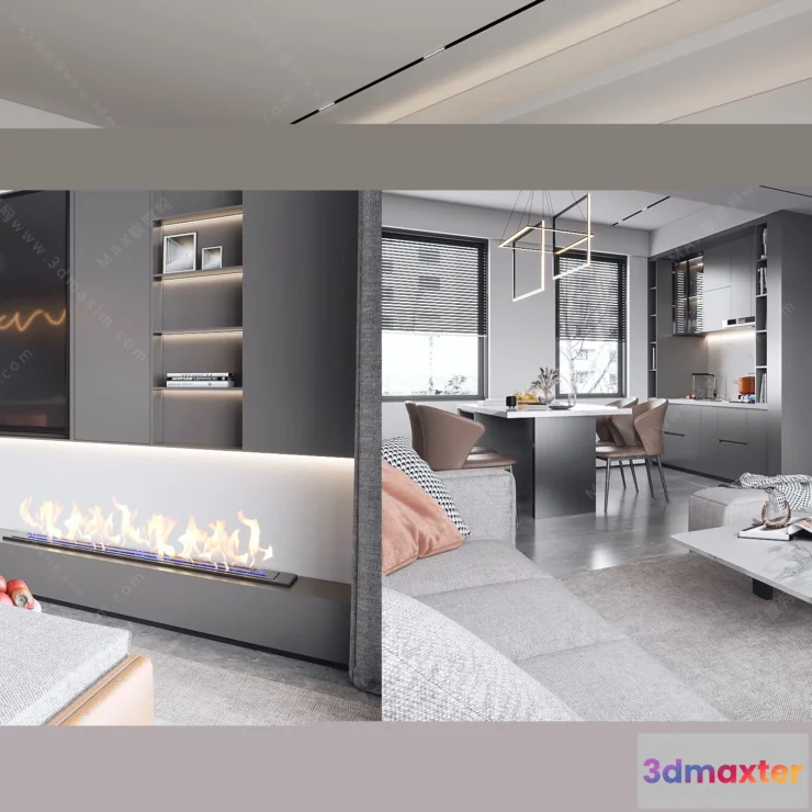 1154630 - MODERN INTERIOR 3D SCENES - LIVING ROOM - 0082