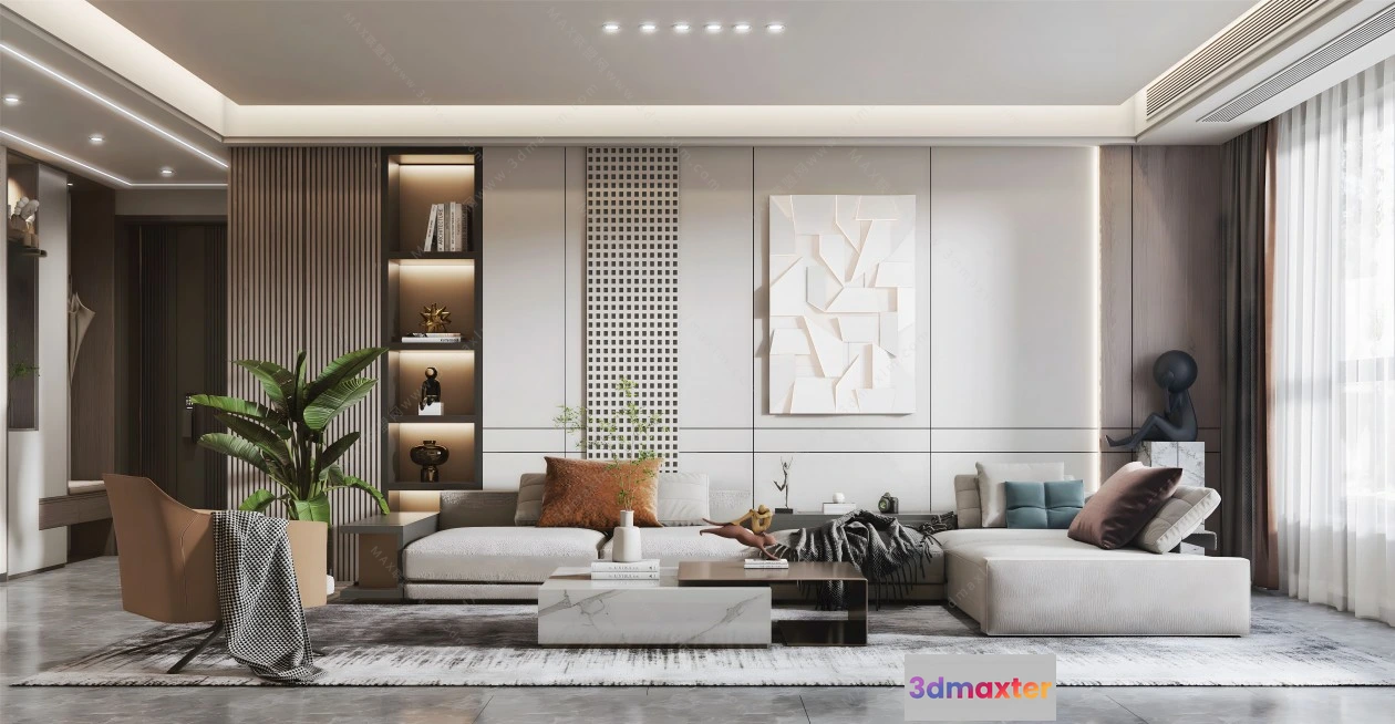 1154634 - MODERN INTERIOR 3D SCENES - LIVING ROOM - 0084