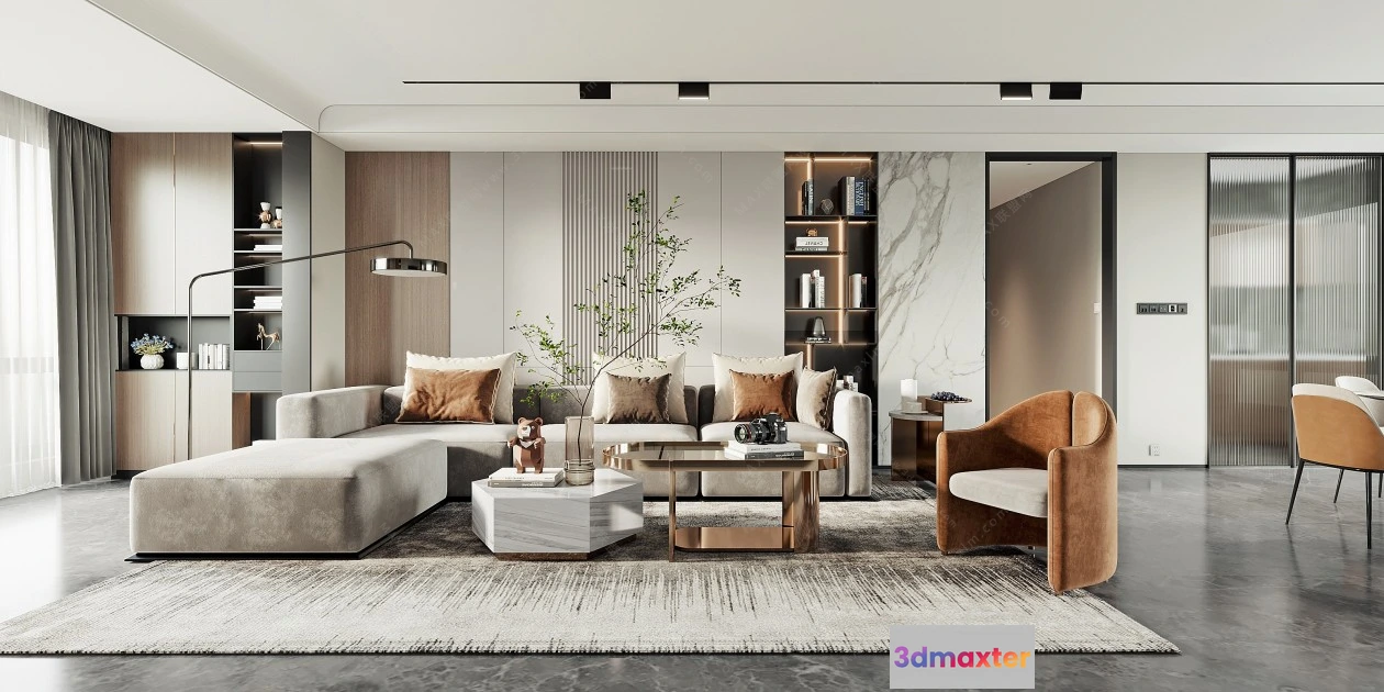 1154636 - MODERN INTERIOR 3D SCENES - LIVING ROOM - 0085