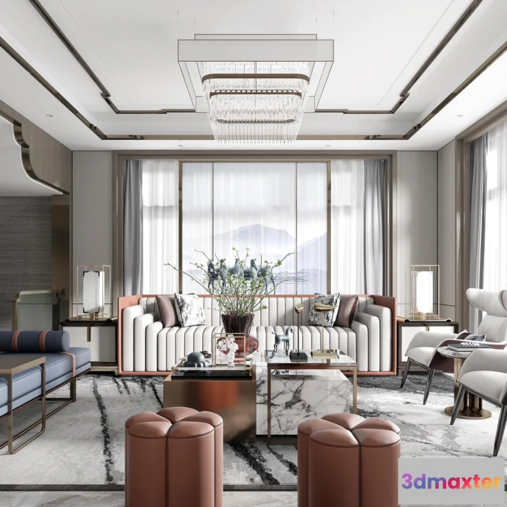 1164218 - LIVING ROOM - MODERN STYLE - 3D SCENE - 022