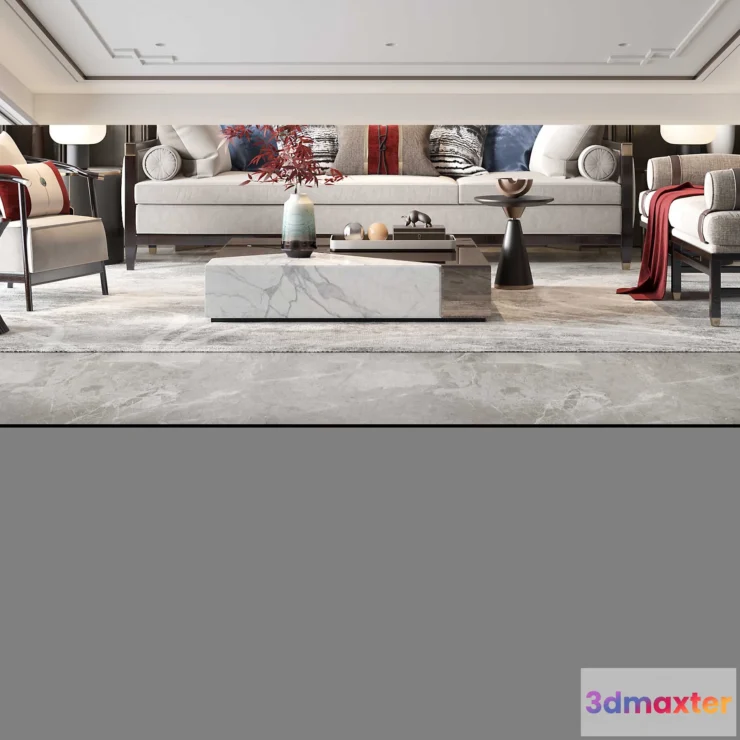 1164224 - LIVING ROOM - MODERN STYLE - 3D SCENE - 025