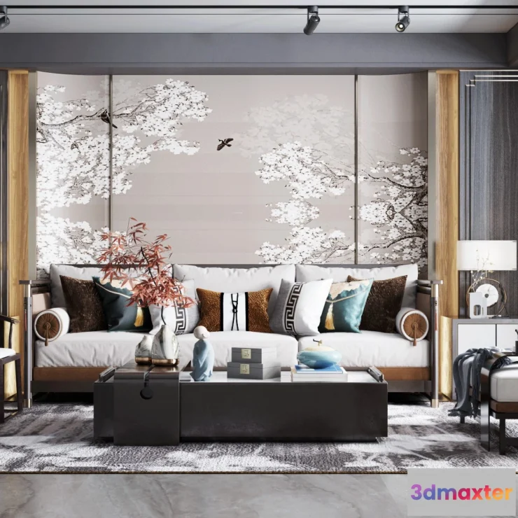 1164228 - LIVING ROOM - MODERN STYLE - 3D SCENE - 027