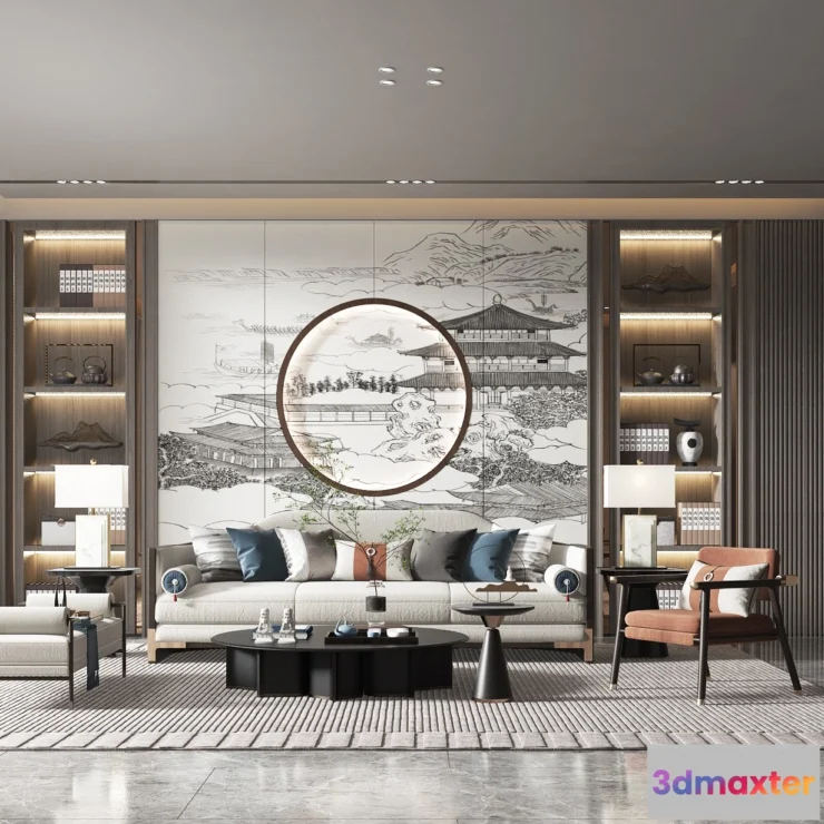 1164236 - LIVING ROOM - MODERN STYLE - 3D SCENE - 031