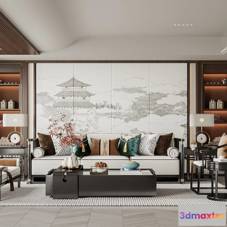 1164244 - LIVING ROOM - MODERN STYLE - 3D SCENE - 035