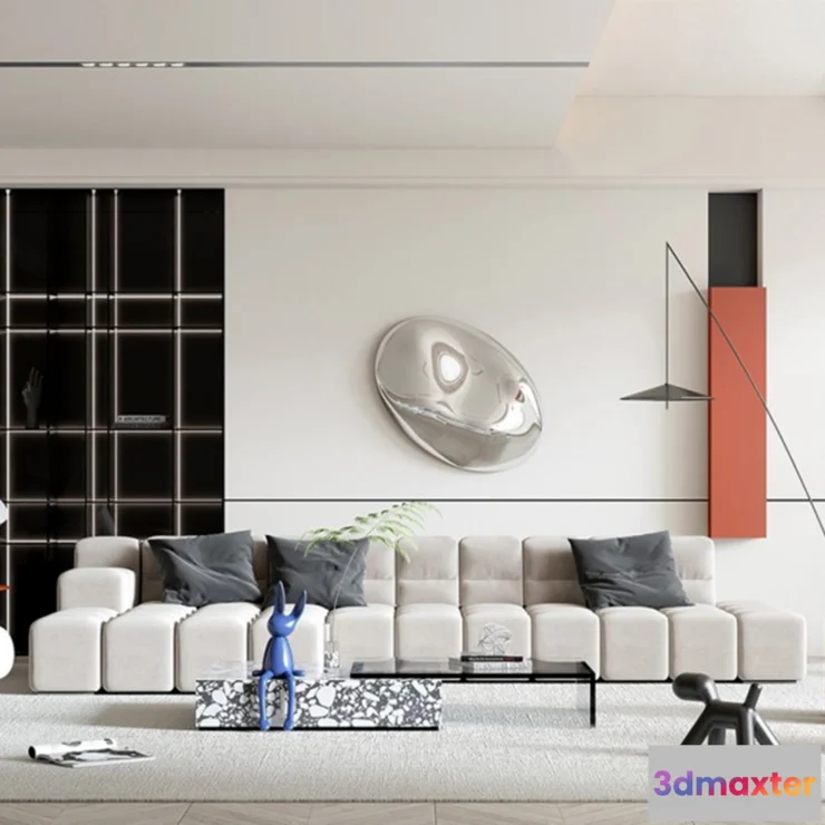 1164276 - LIVING ROOM - MODERN STYLE - 3D SCENE - 051