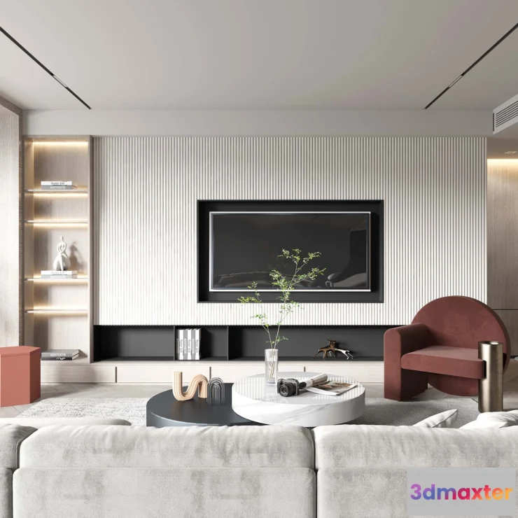 1164288 - LIVING ROOM - MODERN STYLE - 3D SCENE - 057