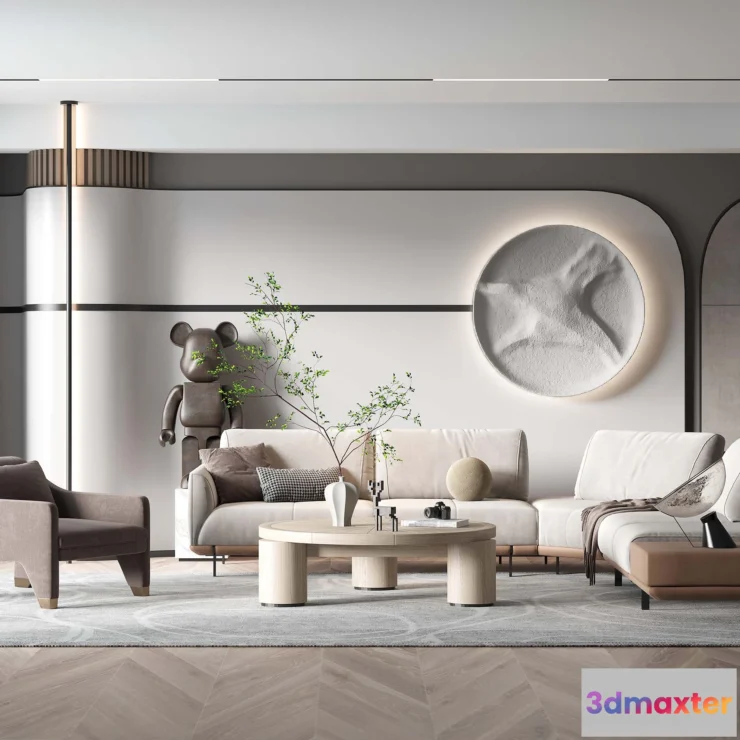 1164296 - LIVING ROOM - MODERN STYLE - 3D SCENE - 061