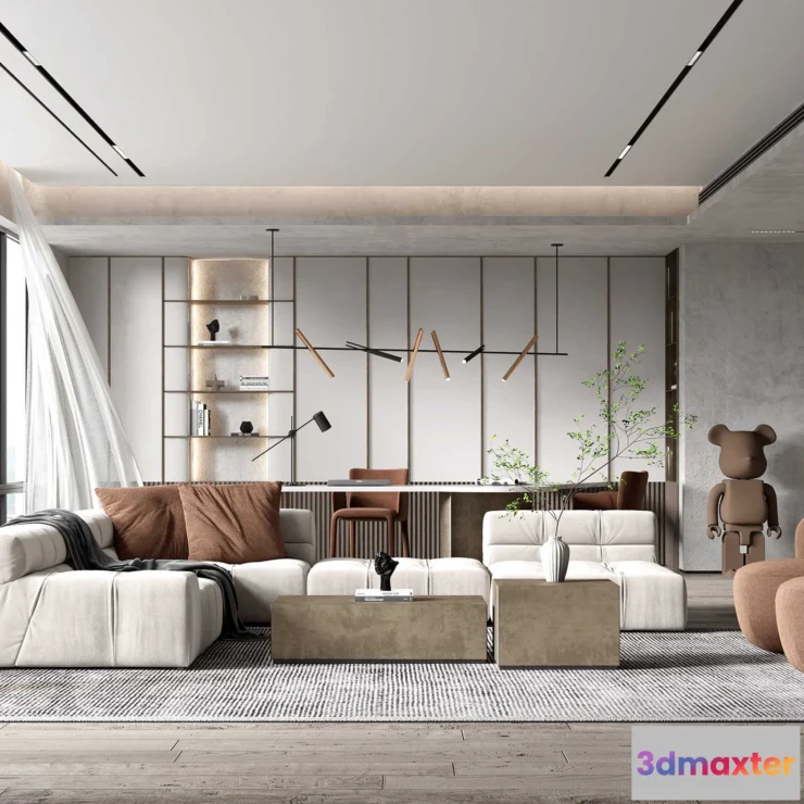 1164310 - LIVING ROOM - MODERN STYLE - 3D SCENE - 068
