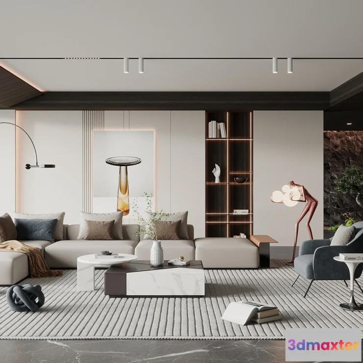 1164314 - LIVING ROOM - MODERN STYLE - 3D SCENE - 070