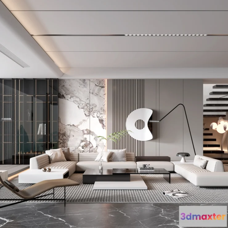 1164332 - LIVING ROOM - MODERN STYLE - 3D SCENE - 079