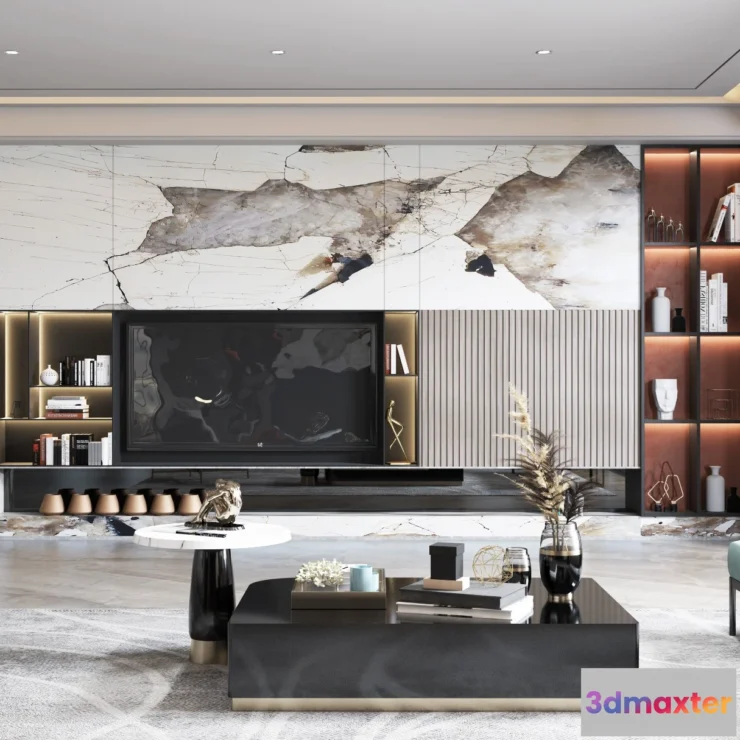 1164336 - LIVING ROOM - MODERN STYLE - 3D SCENE - 081