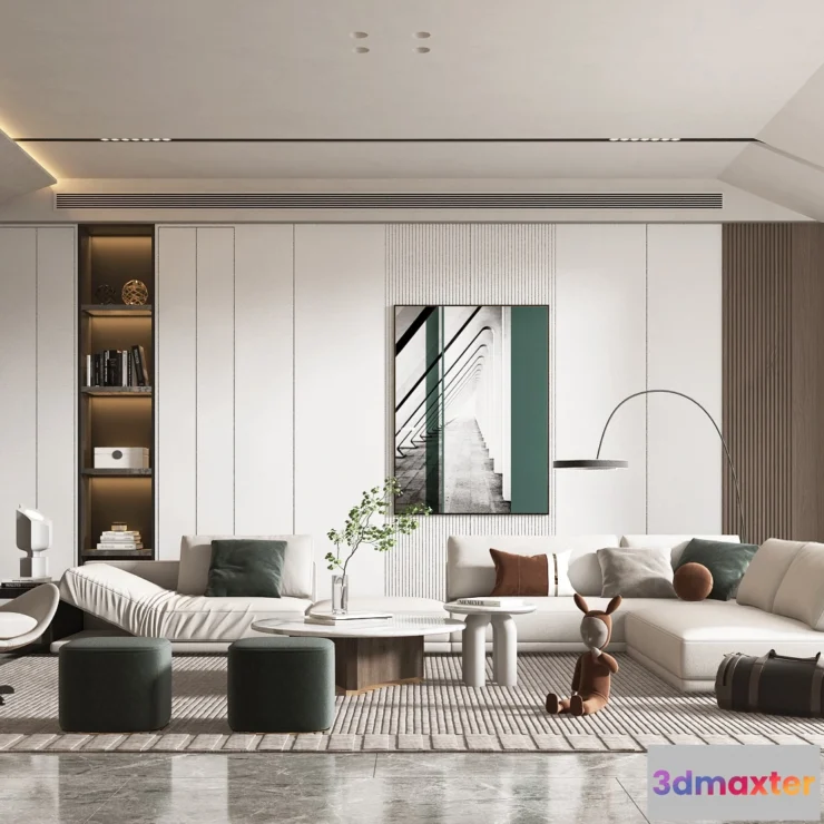 1164340 - LIVING ROOM - MODERN STYLE - 3D SCENE - 083