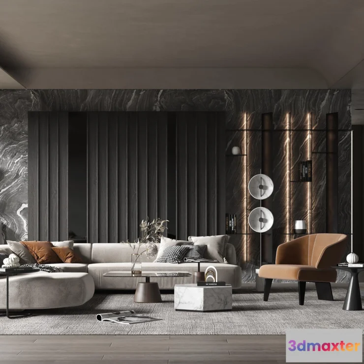 1164342 - LIVING ROOM - MODERN STYLE - 3D SCENE - 084