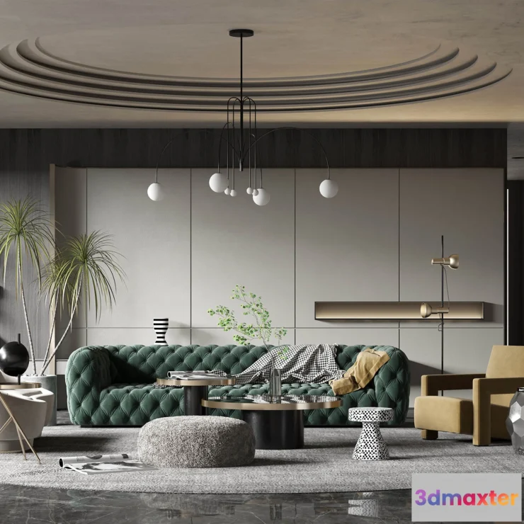 1164344 - LIVING ROOM - MODERN STYLE - 3D SCENE - 085