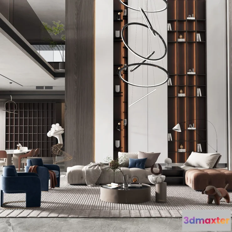 1164376 - LIVING ROOM - MODERN STYLE - 3D SCENE - 101