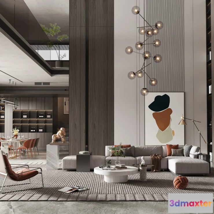 1164380 - LIVING ROOM - MODERN STYLE - 3D SCENE - 103