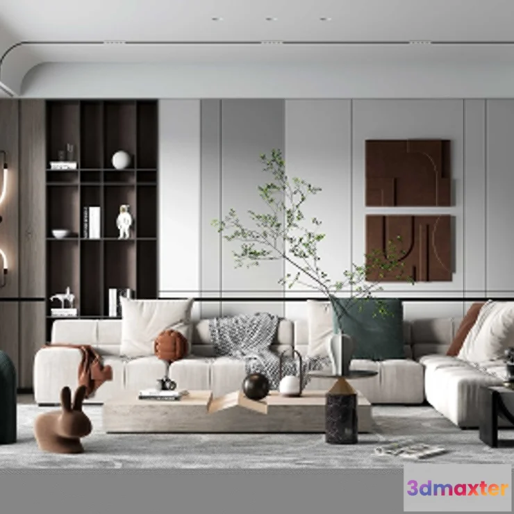 1164402 - LIVING ROOM - MODERN STYLE - 3D SCENE - 114