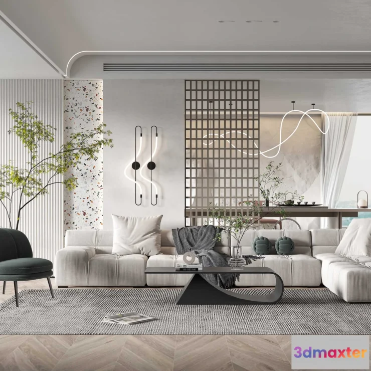 1164404 - LIVING ROOM - MODERN STYLE - 3D SCENE - 115