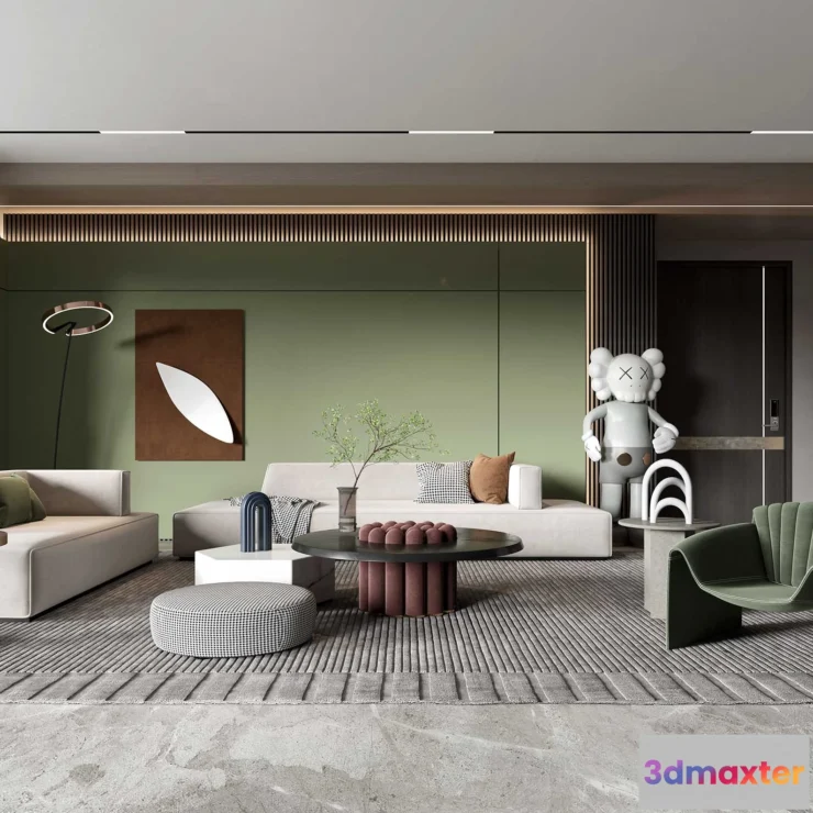 1164408 - LIVING ROOM - MODERN STYLE - 3D SCENE - 117
